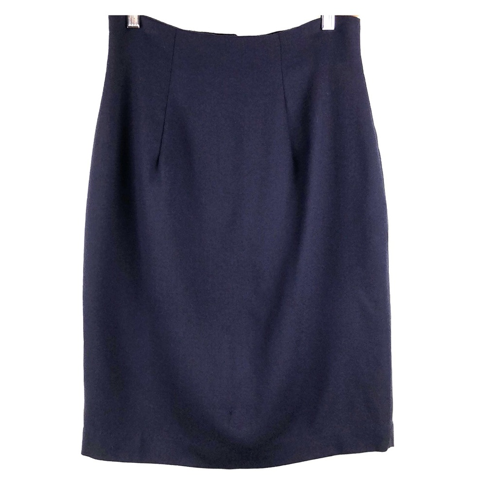 Rob Myer Wool Navy Blue Skirt